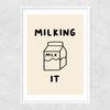 Milking It Narrow White Frame