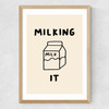 Milking It Medium Oak Frame