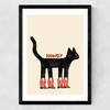 Howdy Cat Medium Black Frame
