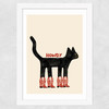 Howdy Cat Wide White Frame