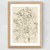 Farmhouse Flowers Wide Oak Frame
