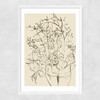 Farmhouse Flowers Narrow White Frame