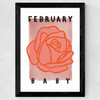 February Baby Wide Black Frame
