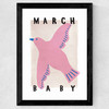 March Baby Wide Black Frame