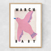 March Baby Narrow Oak Frame
