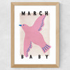 March Baby Wide Oak Frame