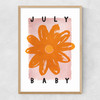 July Baby Narrow Oak Frame