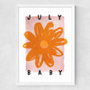 July Baby Medium White Frame