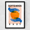 September Baby Medium Black Frame