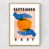 September Baby Narrow Oak Frame