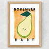 November Baby Wide Oak Frame
