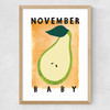 November Baby Medium Oak Frame