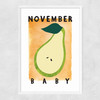 November Baby Narrow White Frame
