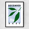 December Baby Narrow Black Frame