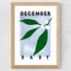 December Baby Wide Oak Frame