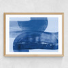 Abstract Shapes Blue Medium Oak Frame