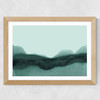 Abstract Landscape Green Wide Oak Frame