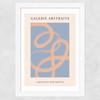 Peach Abstract Wide White Frame