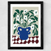 Greenery In A Vase Wide Black Frame
