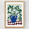 Greenery In A Vase Wide Oak Frame