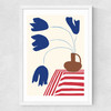 Abstract Nature Fall Medium White Frame