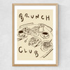 Welcome To Brunch Club Medium Oak Frame