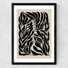 Black Botanical Poster Medium Black Frame