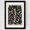 Black Botanical Poster Wide Black Frame