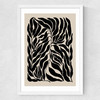 Black Botanical Poster Medium White Frame
