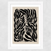 Black Botanical Poster Wide White Frame