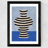 Blue Still Life III Wide Black Frame