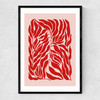 Pink & Red Botanical Poster Narrow Black Frame