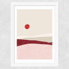 Pink & Red Landscape Wide White Frame