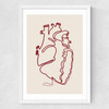 Heart Line Medium White Frame