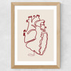 Heart Line Wide Oak Frame