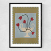 Out of Vase Blooms VI Narrow Black Frame