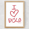 I Love Disco Wide Oak Frame