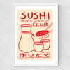 Sushi & Sake Club Medium White Frame