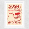 Sushi & Sake Club Wide White Frame