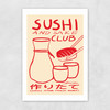 Sushi & Sake Club Unframed Print
