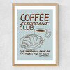 Coffee & Croissant Club Medium Oak Frame
