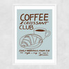 Coffee & Croissant Club Narrow White Frame