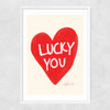 Lucky You Narrow White Frame