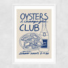 Oysters & Champagne Club Narrow White Frame