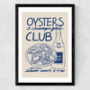 Oysters & Champagne Club Medium Black Frame