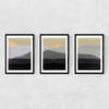 Golden Hills Tryptich Narrow Black Frame