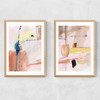 Pink Escape Set Narrow Oak Frame