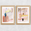 Pink Escape Set Wide Oak Frame