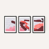 Pink Brush Triptych