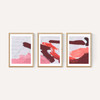 Pink Brush Triptych